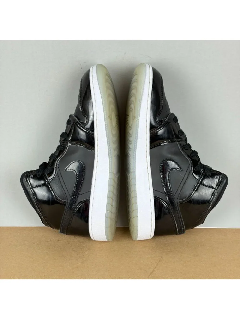 Air Jordan 1 Mid SE Space Jam Athletic Shoes Youth 5.5Y Black Purple Lace Up
